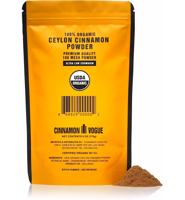 Ceylon Cinnamon Powder - 6oz (100% USDA Organic)