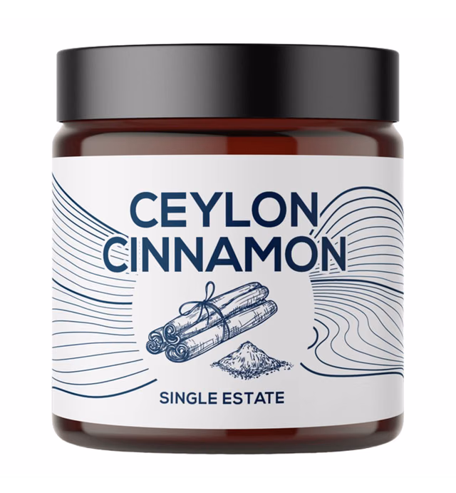 One Farm by WAAYB Organic Ceylon Cinnamon, Single Estate, Freshly Ground Premium Sri Lanka Cinnamon, Non-GMO, Fair-Trade & Gluten Free in Resealable Jar for Cooking, Smoothies, Lattes & Tea
