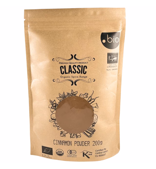Organic Ceylon Cinnamon Powder | Certified USDA Organic and Kosher| Ceylon Cinnamon Powder Organic from Sri Lanka | Organic Cinnamon Ceylon from Sri Lanka| Premium Quality True Cinnamon Powder | 7 oz (200g) Eco-Friendly Resealable Bag