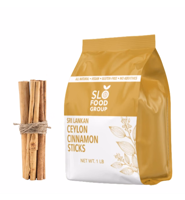 Slofoodgroup -Ceylon Cinnamon Sticks - 1 Lb - Pure Ceylon Cinnamon Quills -5 Inch Cut Cinnamon Spice from Sri Lanka, True Cinnamon - Cinnamomum Verum