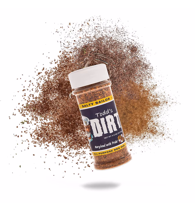 Todd’s DIRT - Salty Sailor DIRT Small Bottle, Texas-Style BBQ Rub, All Purpose Seasoning & BBQ Rubs that’s GREAT ON EVERYTHING, Gourmet Grill Rub, 100% All Natural With No MSG & Gluten-Free (4.5 oz)