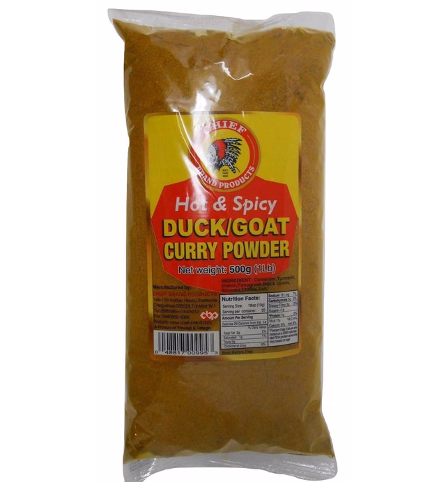 Cheif Brand Hot & Spicy Duck/Goat Curry Powder 1lb Bag (1)