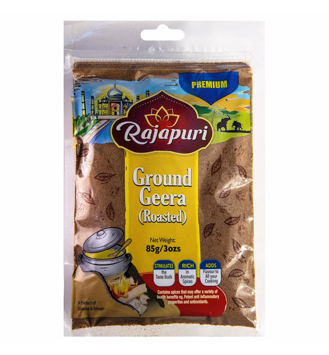 Rajapuri Whole Spices | Roasted Ground Cumin | Geera | 3 Oz
