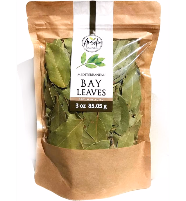 Arselia Bay Leaves | Whole Dried Bay Leaves | Premium Turkish Bay Leaves | Wild Mediterrenian Bay Laurel Leaf | Selected | Natural All Green 2 Oz.