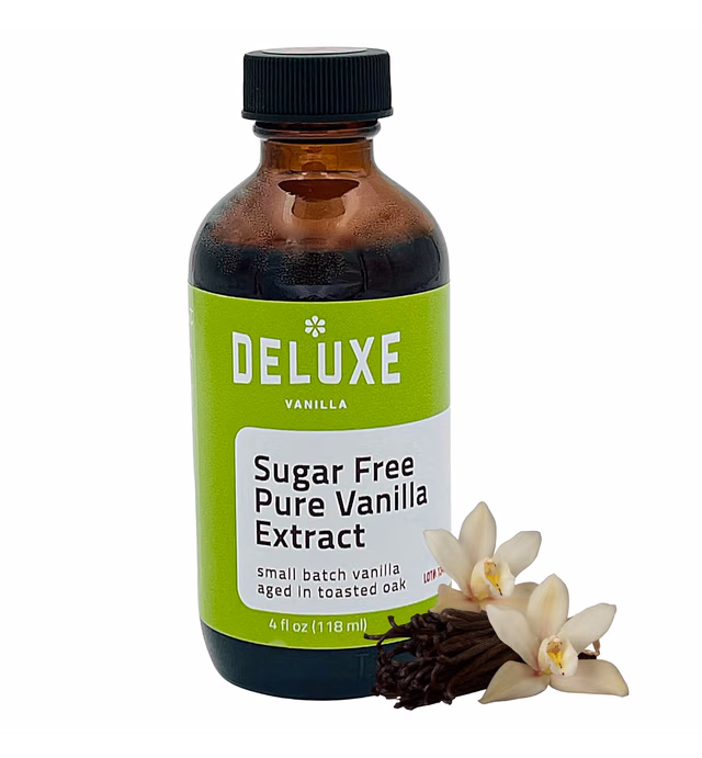 Deluxe Vanilla Sugar Free Vanilla Extract, No Sugar Added. Pure Vanilla Extract Sugar Free Keto Diet Friendly
