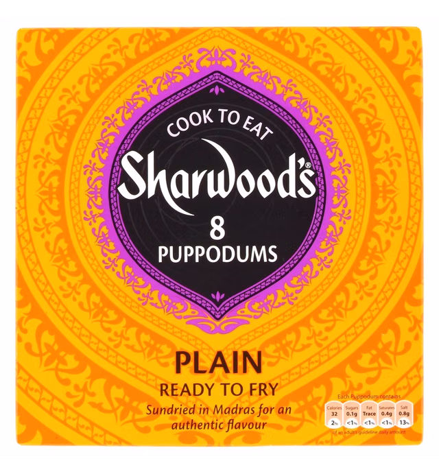 Sharwood Plain Puppodums 94g