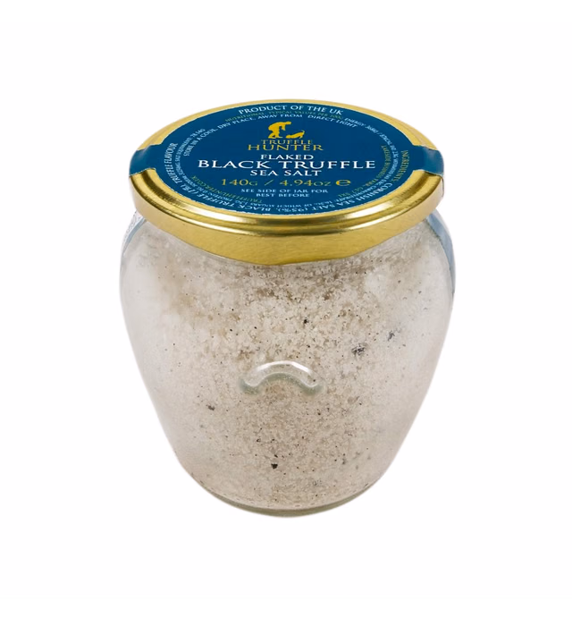 TruffleHunter - Flaked Black Truffle Cornish Sea Salt - Sea Salt Seasoning - 4.94 Oz