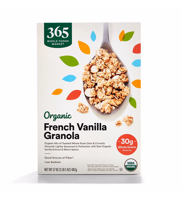 365 by Whole Foods Market, Granola French Vanilla Almond Organic, 17 Ounce