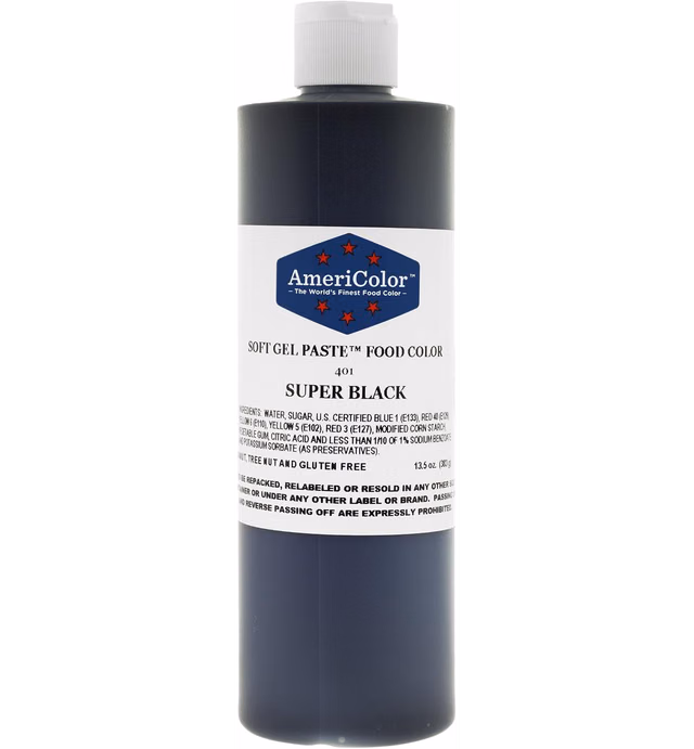 AmeriColor Soft Gel Paste Food Color, 13.5-Ounce, Super Black