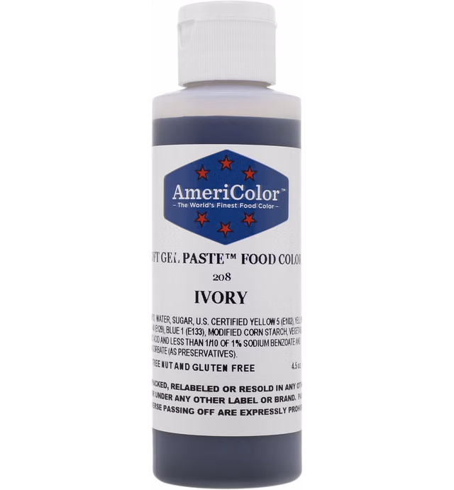 Americolor Soft Gel Paste Food Color, 4.5-Ounce, Ivory