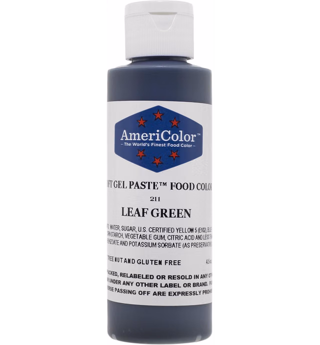 Americolor Soft Gel Paste Food Color, 4.5-Ounce, Leaf Green