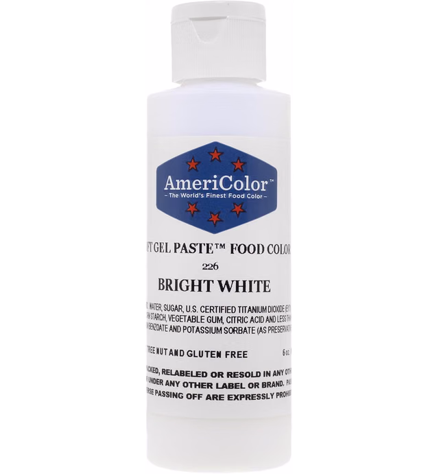 AmeriColor Soft Gel Paste Food Color, 6-Ounce, Bright White