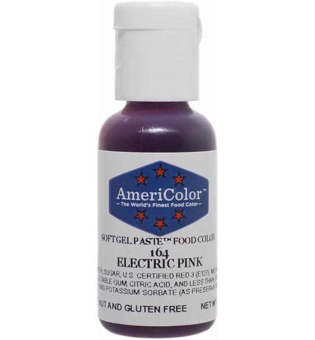 AmeriColor, Electric Pink.75 Ounce Bottle, Soft Gel Paste Food Color