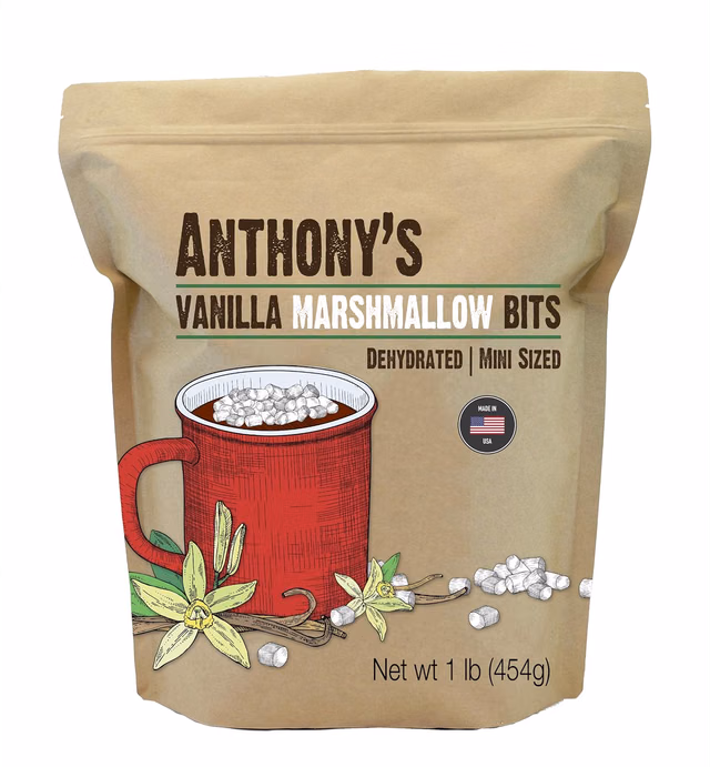 Anthony's Mini Vanilla Marshmallow Bits, 1 lb, Dehydrated, Mini Sized, Made in USA