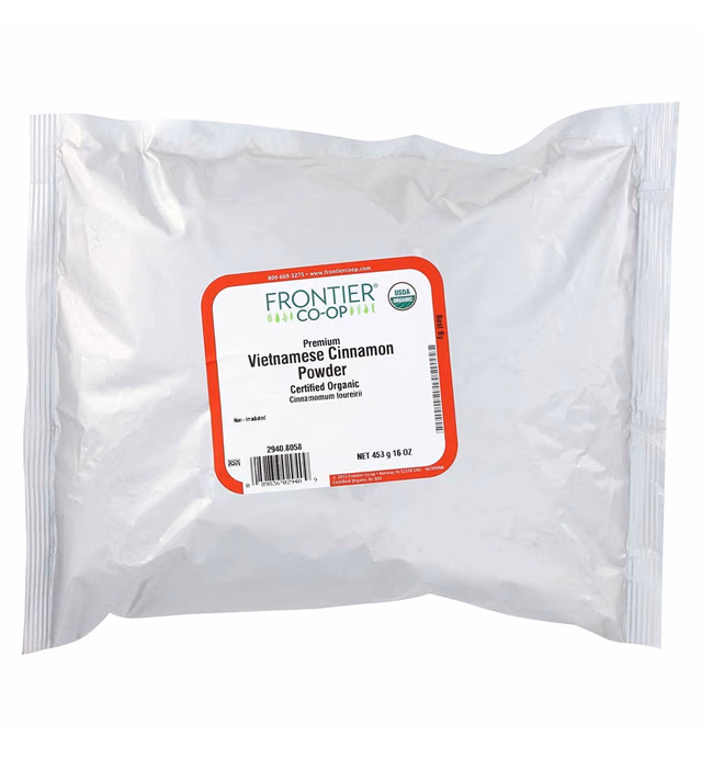 Frontier Co-op Organic Vietnamese Cinnamon, Ground, 1 Pound Bulk Bag