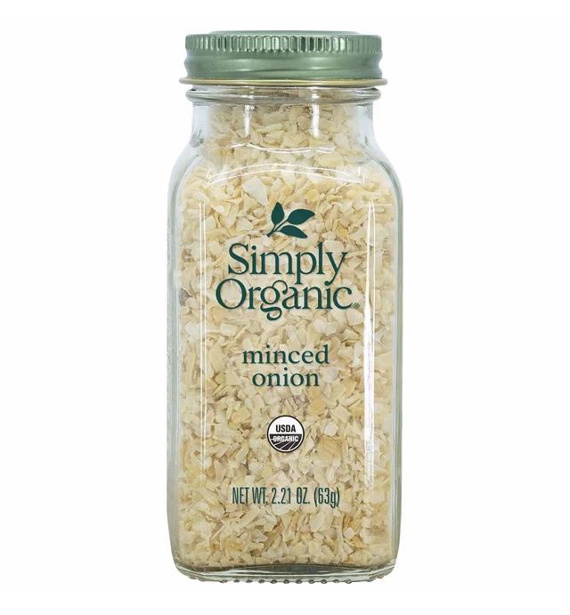 Simply Organic Certified Organic Minced White Onion, 2.21-Ounce Jar, Warm, Sweet, Salty Flavor For Stews & Soups, Kosher