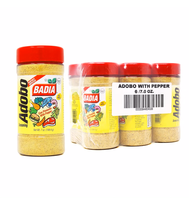 Badia Adobo With Pepper, 7 Ounce (Pack of 6)