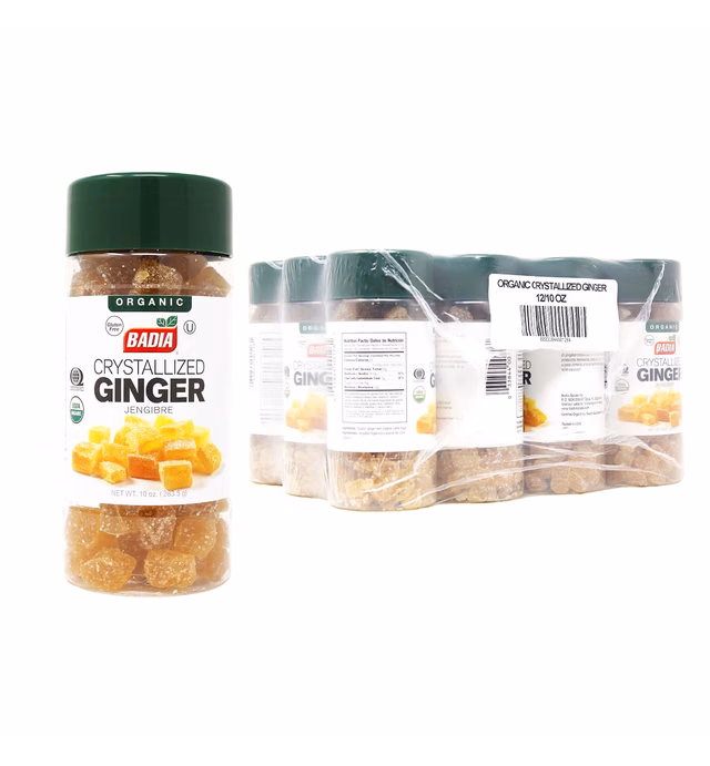 Badia Organic Crystallized Ginger, 10 Ounce (Pack of 12)