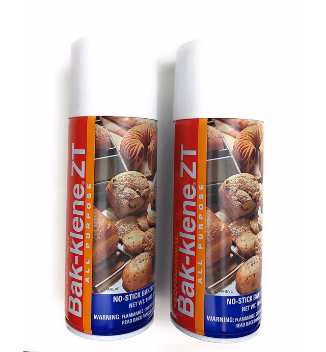 Bak-Klene ZT All Purpose Release Spray - Baking Spray, Grill Nonstick Spray for Cooking, Pan Oil Spray, High Heat Cooking Spray to Keep Food Prom Sticking to Your Pans, 14oz, pack of 2