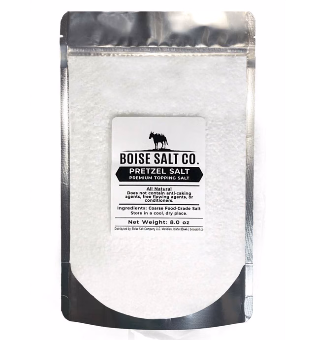 Boise Salt Co. Pretzel Salt – 8 Ounce Resealable Standup Pouch (8 oz)