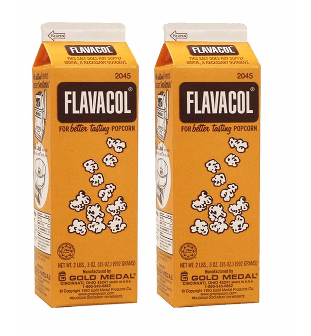 Concession Essentials 2 Pack Flavacol Popcorn Season Salt, 35 oz per Pack. Total 70 Ounces