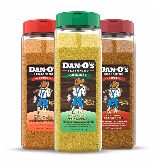 Dan-O's Seasoning Large 3 Bottle Combo | Original, Chipotle, & Spicy | 3 Pack (20 oz)