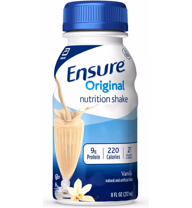 Ensure Original Nutrition Shake with 9 grams of protein, Meal Replacement Shakes, Vanilla, 8 fl oz (6 Count)