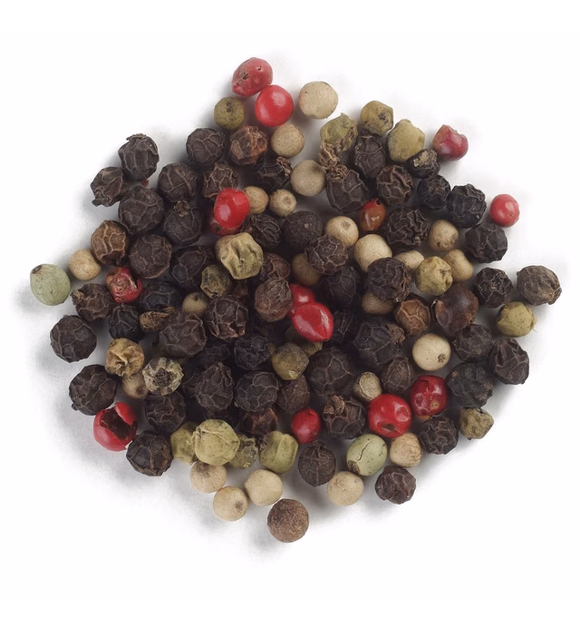Frontier Co-op Peppermill 4-Peppercorn Blend, 1-Pound Bulk, Gourmet Blend of Black, White, Green & Pink Peppercorns