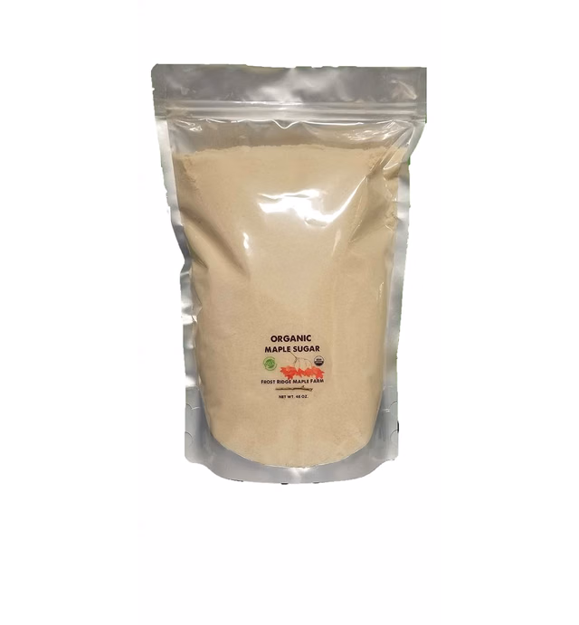 Frost Ridge Maple Farm Powdered Granulated Organic Maple Sugar, Grade A, 48 oz.