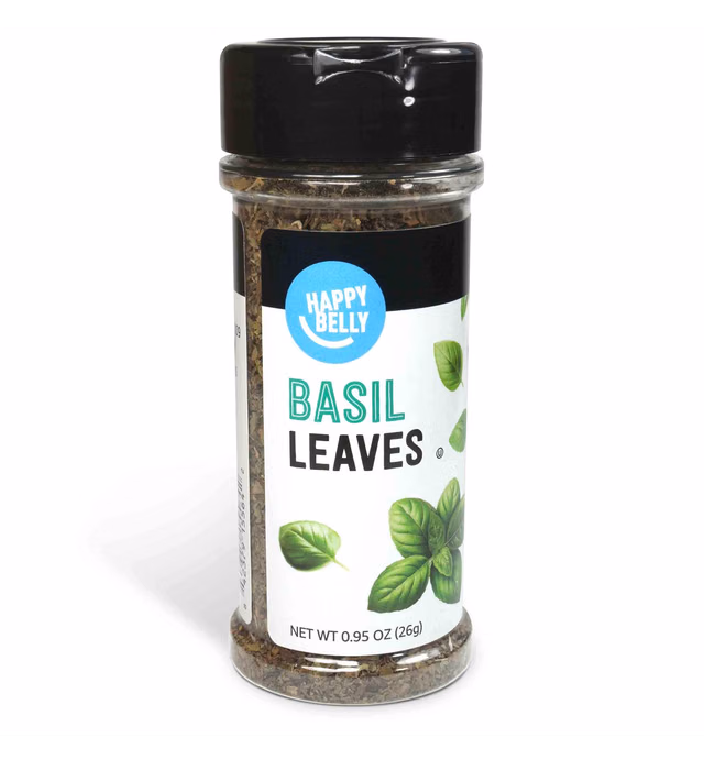 Amazon Brand - Happy Belly Basil Leaves, 0.95 Oz