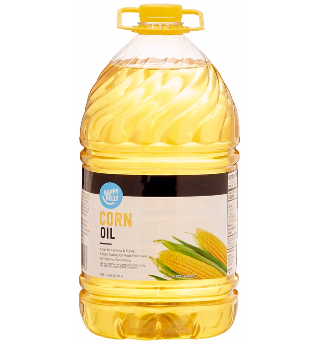 Amazon Brand - Happy Belly Corn Oil, 128 Fl Oz