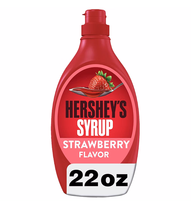 HERSHEY'S Strawberry Syrup Bottle, 22 oz