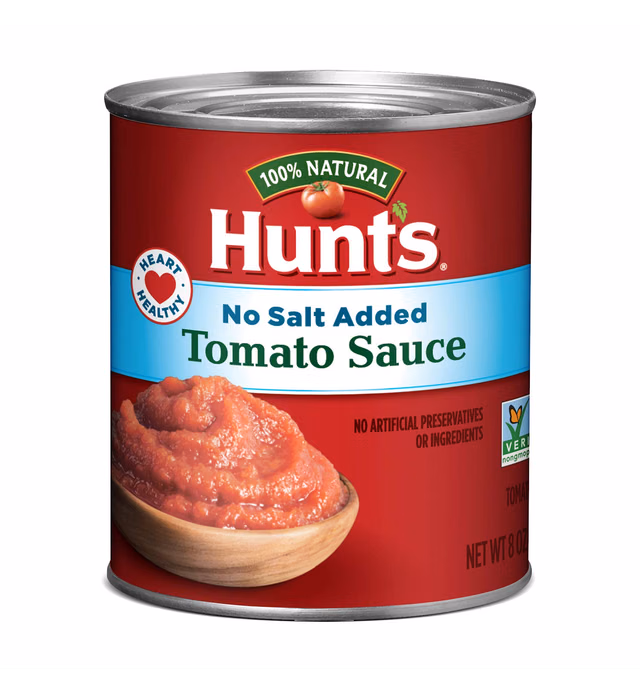 Hunt's Tomato Sauce No Salt Added, Keto Friendly, 8 oz
