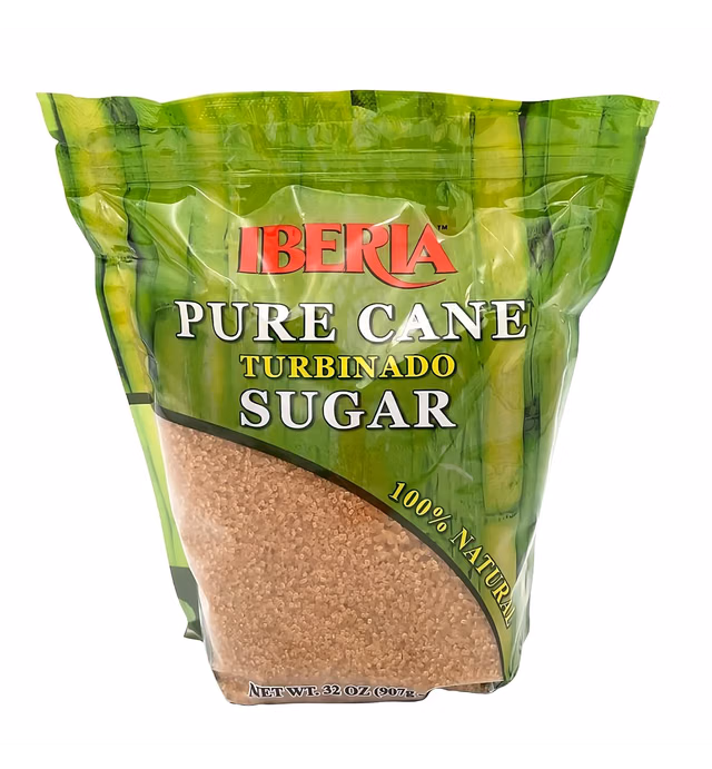 Iberia Pure Cane Turbinado Raw Sugar, 32 Oz.