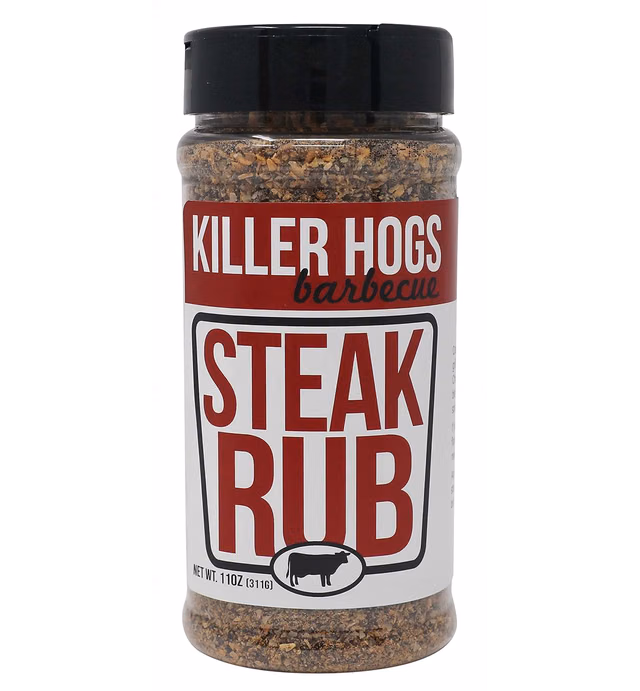 Killer Hogs Steak Rub | Championship BBQ and Grill Seasoning for Beef, Steak, Burgers, and Chops | Salt, Pepper, Herbs, and Spices | 16 Ounces by Volume (11oz Net Weight)