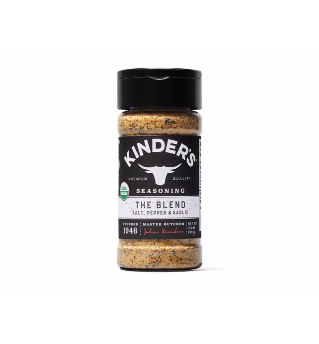 Kinder's Organic The Blend Seasoning (Salt, Pepper and Garlic), Premium Quality Seasoning, MSG Free and USDA Certified Organic, 3.5oz