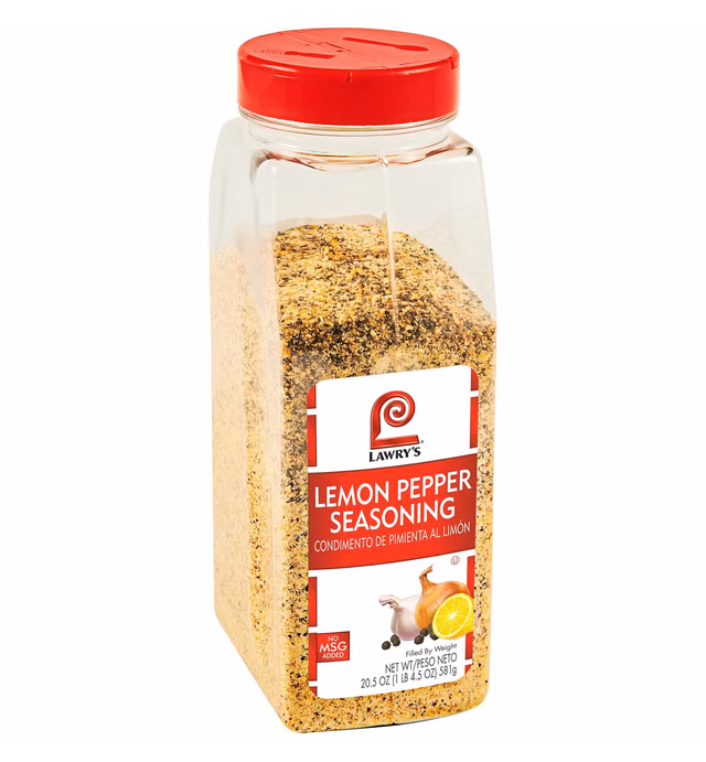 Lawry's Lemon Pepper Seasoning, 20.5 oz - One 20.5 Ounce Container of Lemon Pepper Blend to Add a Burst of Fresh Flavor to Vegetables, Fish, Seafood and More