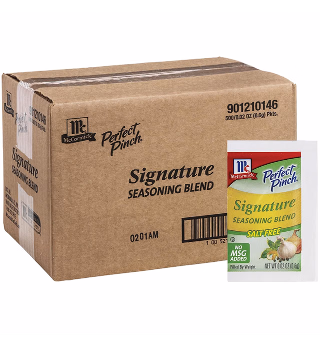 McCormick Perfect Pinch Signature Salt Free Seasoning Packets, 500 count - 500 Count Packets of Signature Seasoning Blend Made With 14 All-Purpose Herbs and Spices