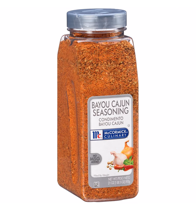 McCormick Culinary Bayou Cajun Seasoning, 21 oz - One 21 Ounce Container of Cajun Seasoning Made With Aromatic Spices for Catfish, Crawfish, Jambalaya and Gumbo