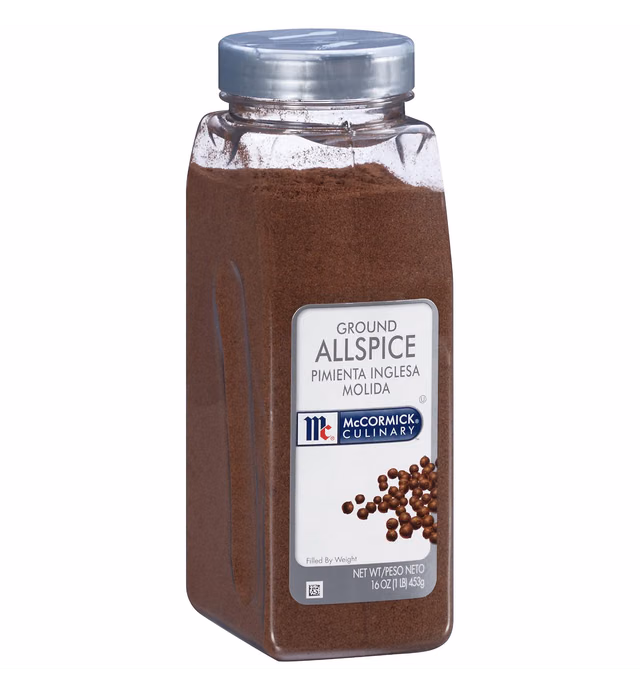 McCormick Culinary Ground Allspice, 16 oz - One 16 Ounce Container of Allspice Seasoning, Features a Wood Flavor Perfect for Baked Goods, Desserts and More