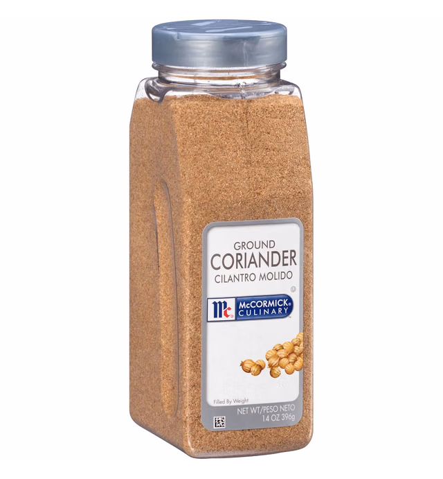 McCormick Culinary Ground Coriander, 14 oz - One 14 Ounce Container of Coriander Powder with No MSG for Indian, Middle Eastern, Mediterranean and Latin American Dishes
