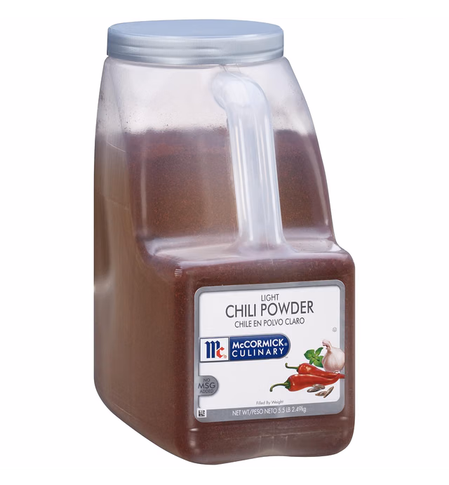 McCormick Culinary Light Chili Powder, 5.5 lb - One 5.5 Pound Container of Bulk Chili Powder for Cooking, Perfect in Tex-Mex and Mexican Cuisines
