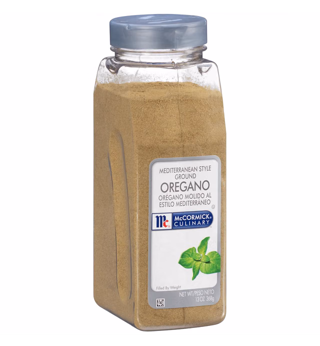 McCormick Culinary Mediterranean Style Ground Oregano, 13 oz - One 13 Ounce Container of Ground Oregano Spice, Use in Greek and Italian Cuisines for Full Flavor