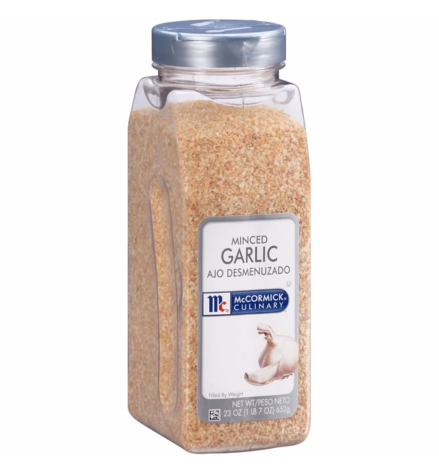 McCormick Culinary Minced Garlic, 23 oz - One 23 Ounce Container of Dried Minced Garlic, Perfect in Soups, Stews, Dressings and Marinades