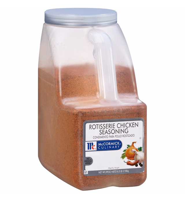 McCormick Culinary Rotisserie Chicken Seasoning, 6.5 lb - One 6.5 Pound Container of Rotisserie Chicken Seasoning Rub for Poultry Dishes, Best for Restaurant Use