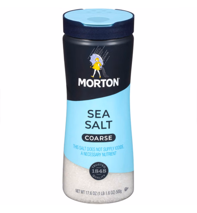 Morton Sea Salt, Coarse, 17.6 Ounce
