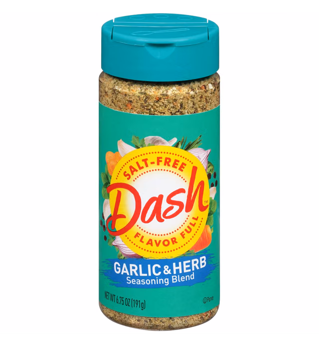 Dash Salt-Free Seasoning Blend, Garlic & Herb, 6.75 Ounce