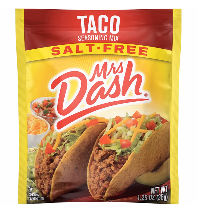 Dash Salt-Free Seasoning Mix, Taco, 1.25 Ounce (Pack of 12)
