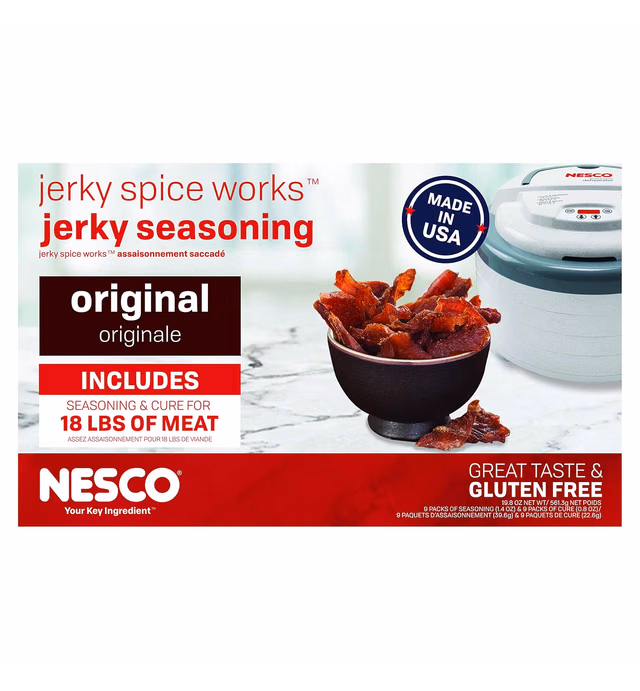 Nesco BJ-18, Jerky Spice Works, Original Flavor, 9 count, Beige|beige, 19.8 Ounce (Pack of 1)
