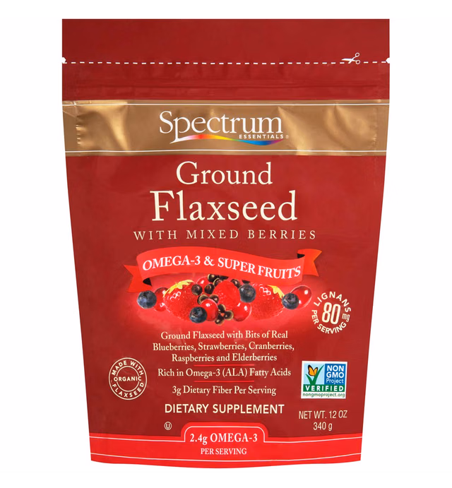 Spectrum Essentials Ground Flaxseed with Mixed Berries, 12 Oz